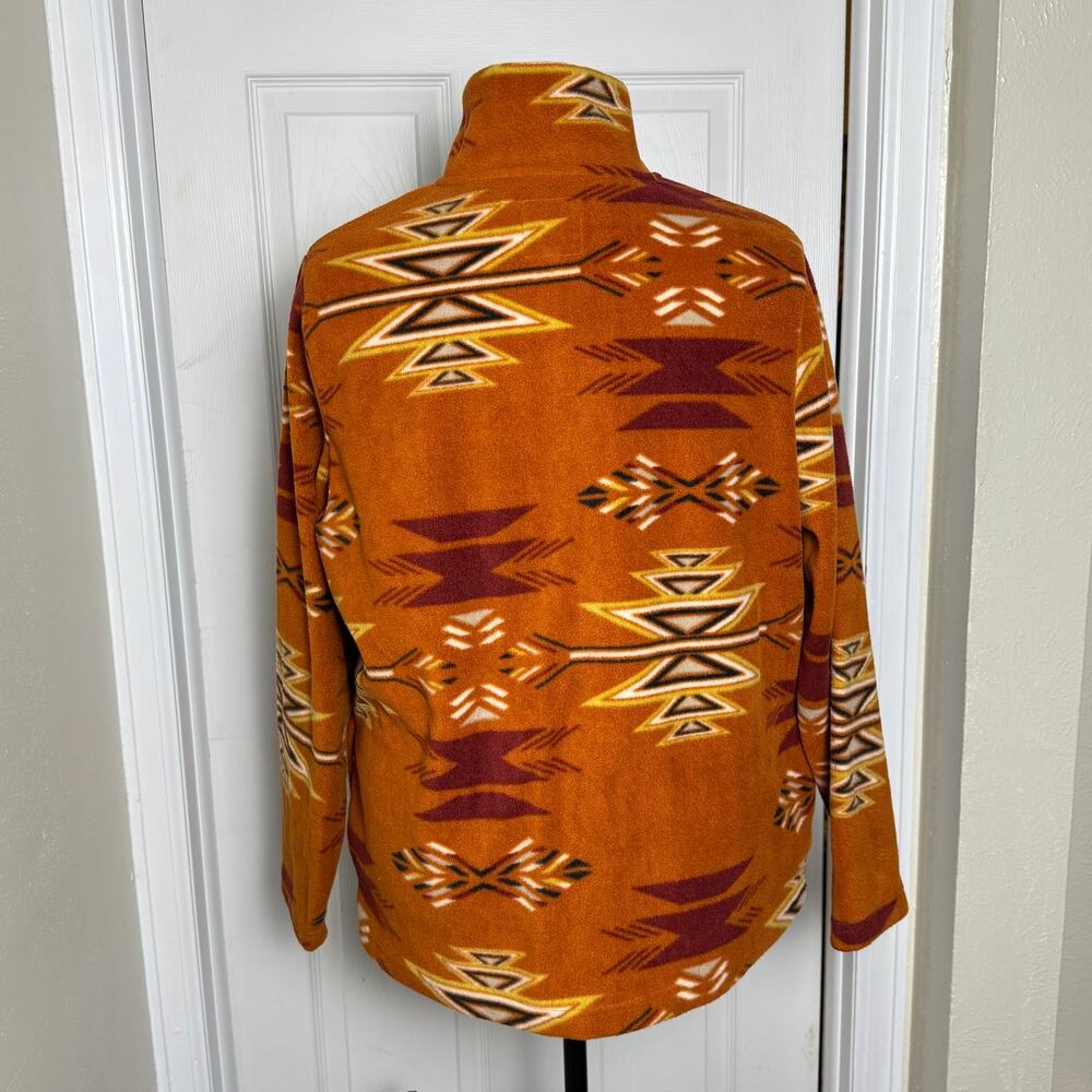 Cotton Rye Southwestern Aztec Fleece 1/4 Zip Western Pullover Jacket - Picture 2 of 9
